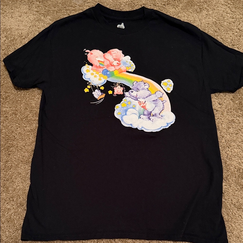 Care Bear Graphic Black Short Sleeve Tee 🧡